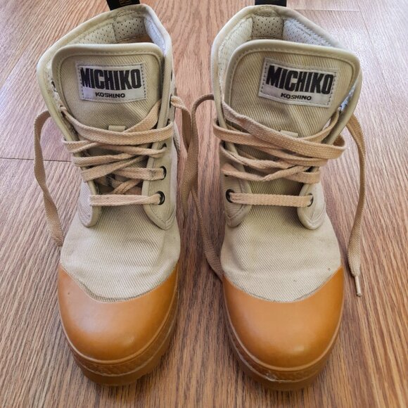 Vintage 90s Michiko London Ankle Boots Size 7 Koshino Pucka Steppa High Top - Picture 4 of 16